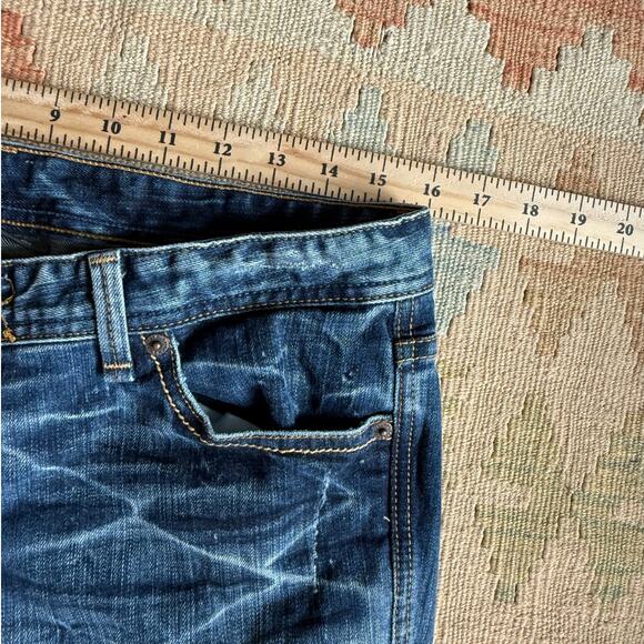 Vintage Y2K A/X Armani Exchange Jeans Women 12 R 32x32 Boot Low Rise Distressed - Picture 7 of 10